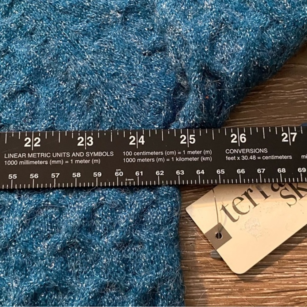 Terra & Sky Sweater Women’s Size‎ 2X Balloon Sleeve Blue New With Tags - Picture 4 of 8